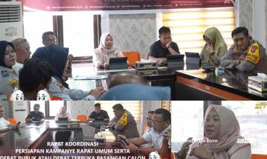 Jelang Debat Calon Bupati dan Wakil Bupati, KPU Kabupaten Gorontalo Gelar Rakor
